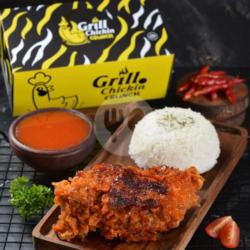 Paket  Saus Tiram (ayam Crispy Bakar Nasi Sambel Es Teh)