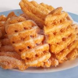 Waffle Fries ( Bbq , Keju , Pedas )