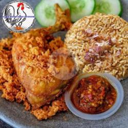 Nasi Kebuli Ayam Kremes   Tempe Mendoan