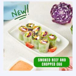 New! Smoked Beef Salad Roll ( 195 Cal )