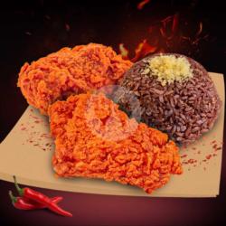 Paket Nasi Dua Ayam Spicy