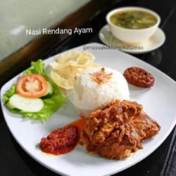 Paket Nasi Rendang Ayam