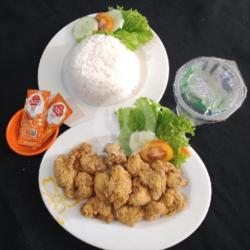 Ayam Crispy Karage Original Gratis Teh Obeng