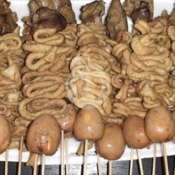 Sate Campur (ati/ampela Usus Telur Puyuh)