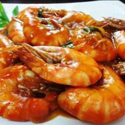 Udang Saus Tiram  Nasi   Teh Es