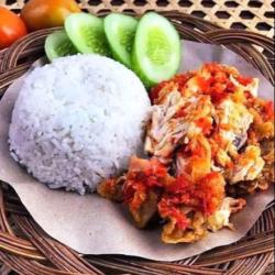 Paket Nasi Ayam Geprek Sambel Bajak