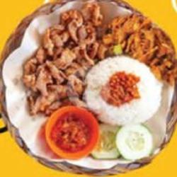 Nasi Kulit Crispy Ayam Suwir