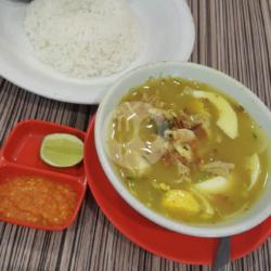 Nasi Soto Ayam   Krupuk