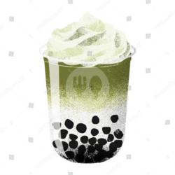 Milk Boba Greentea Float Vanilla/strawberry/coklat