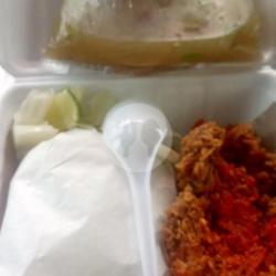 Paket Ayam Krispy Geprek Dada   Nasi   Sup