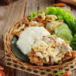 Nasi Ayam Mozarella Sambal Matah   Mandi