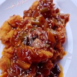 Cumi Tepung Crispy Saus Bbq