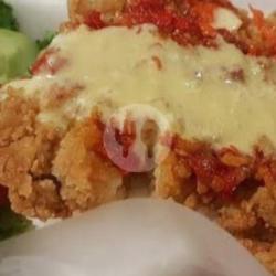 Ayam Geprek Saus Telur Asin