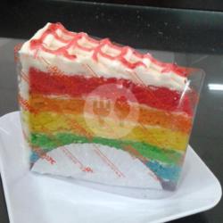 Rainbow Cake Slice