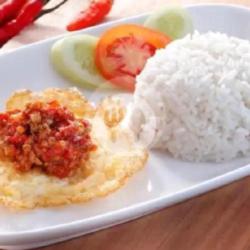 Nasi Telur Ceplok Pedas