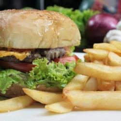 Cheese Burger And Fries