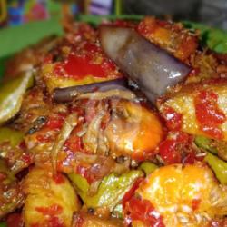 Paket Nasi  Ikan Bulu Ayam Cabe Merah