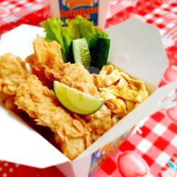 Ikan Tempura ( Pilihan Sauce: Smbl Mata, Bbq, Tyaki,/ Blackpper)