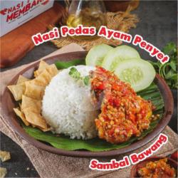 Nasi Pedas Ayam Penyet Sambel Bawang