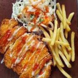 Chicken Katsu Spicy Cheese   Kentang