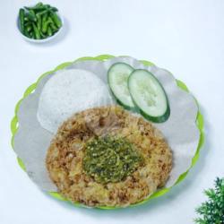 Nasi Telor Crispy Penyet