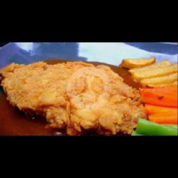 Steak Ayam Crispy(brown Sauce)