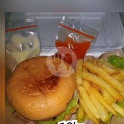 Paket 1 Burger Dan Kentang Otak Otak