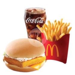 Paket Hemat Fish Fillet Burger, Medium