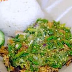 Ayam Geprek Cabe Hijau Nasi