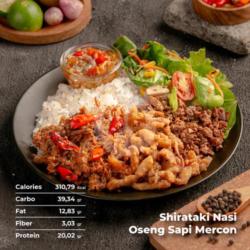 Shirataki Nasi Oseng Sapi Mercon (310 Cals)