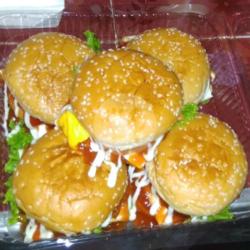 Chicken Burger Crispy Komplit 5 Porsi