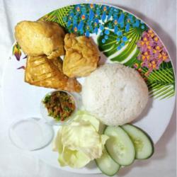 Nasi Tahu Tempe Sambel Bajak