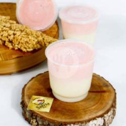 Milk Strawberry Pudding Cup