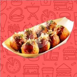 Takoyaki Octopus/crab Keju Parut