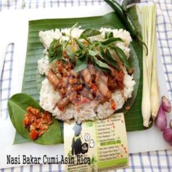 Nasi Bakar Cumi Asin Rica (m)