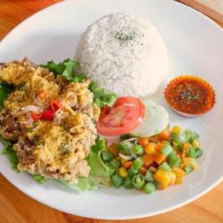 Geprek Salted Egg (telur Asin) Special