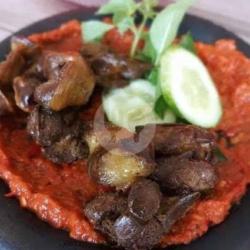 Nasi   Ati Ampela   Tempe Tahu   Sambel   Lalapan