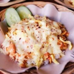 Paket Nasi Ayam Penyet Mozarella Dada / Paha Atas