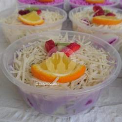 Salad Buah Sauce Taro Topping Cheesse