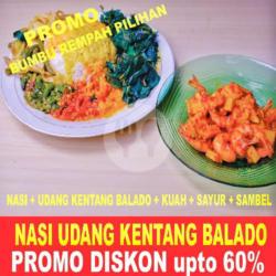 Nasi Udang Kentang Balado