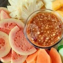 Rujak Buah Mix Nanas,pepaya,jambu Kristal Mantul