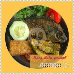 Nasi Mujair ( Nila ) Penyet