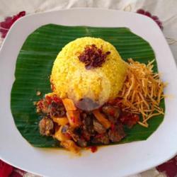 Nasi Kuning Sambel Goreng Ati