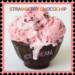 Strawberry Chocochip (mangkok 300 Ml)