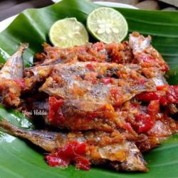 Nasi Rames Ikan Asin Sambal Merah