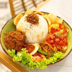 Nasi Rames Campur Telur