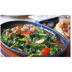 Kangkung Hot Plate Ayam