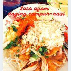 Soto Ayam Daging Campur   Nasi