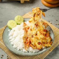 Nasi Ayam Mix Jamur Mozarella