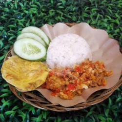 Paket Nasi Ayam Penyet   Telur Dadar